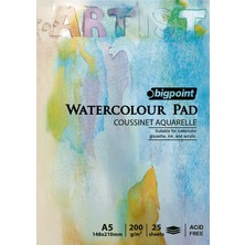 Bigpoint Suluboya Blok 200 Gram A5 - 25 Yaprak (Watercolour Pad)