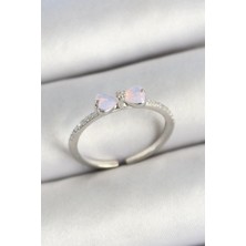 Almira Butik Mey Ithalat® Pirinç Fiyonk Figürlü Zirkon Taşlı Gold Renk Ayarlanabilir Kadın Yüzük