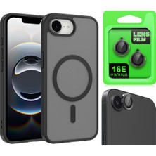 Vendas iPhone 17E Kılıf M-Safe Şarj Özellikli Zore Babet Kapak + Kamera Lens Koruyucu