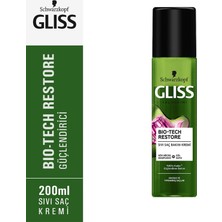 Gliss Bio-Tech Restore Sıvı Saç Kremi 200 ml Hassas ve Yıpranmış Saçlar İçin Güçlendirici