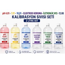 Tekno İstanbul pH 4.01-7.01-10.01-Elektrod Koruma-İletkenlik 1413 1288 Kalibrasyon Sıvısı 2 Litre