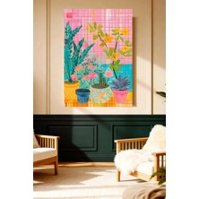 Mushen Studio Renkli Saksılar ve Bitkiler Modern Kanvas Tablo