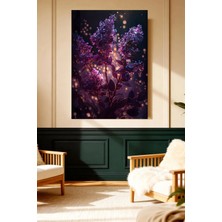Mushen Studio Mor Leylak Çiçekleri Işıltılı Doğa Kanvas Tablo Yatak Odası Salon Dekoru