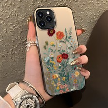 HONTINGA iPhone 11 Pro Max ile Uyumlu Kılıfı Silikon Kenar Sert Arka Düşüme Önleyici Basitlik Anti Düşme Kamera Korumali Çiçek Desen Telefon Kılıfı Kadın ve Erkek Için Uygundur K1-0722