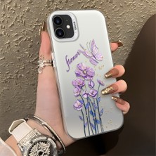 HONTINGA iPhone 12 Mini ile Uyumlu Kılıfı Silikon Kenar Sert Arka Düşüme Önleyici Basitlik Anti Düşme Kamera Korumali Çiçek Desen Telefon Kılıfı Kadın ve Erkek Için Uygundur K1-0722