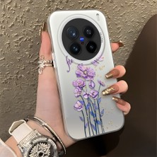 HONTINGA Vivo X200 Pro ile Uyumlu Kılıfı Silikon Kenar Sert Arka Düşüme Önleyici Basitlik Anti Düşme Kamera Korumali Çiçek Desen Telefon Kılıfı Kadın ve Erkek Için Uygundur K1-0722