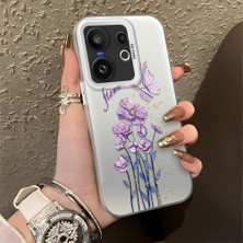 HONTINGA Vivo X200 Fe ile Uyumlu Kılıfı Silikon Kenar Sert Arka Düşüme Önleyici Basitlik Anti Düşme Kamera Korumali Çiçek Desen Telefon Kılıfı Kadın ve Erkek Için Uygundur K1-0722