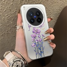 HONTINGA Vivo X300 Pro ile Uyumlu Kılıfı Silikon Kenar Sert Arka Düşüme Önleyici Basitlik Anti Düşme Kamera Korumali Çiçek Desen Telefon Kılıfı Kadın ve Erkek Için Uygundur K1-0722