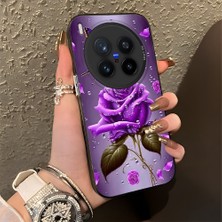 HONTINGA Vivo X300 Pro ile Uyumlu Kılıfı Silikon Kenar Sert Arka Düşüme Önleyici Basitlik Anti Düşme Kamera Korumali Çiçek Desen Telefon Kılıfı Kadın ve Erkek Için Uygundur K1-0581