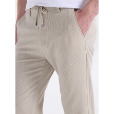 Fabrika Bej Erkek Jogger Çizgili Pantolon F6SM-PNT 2633