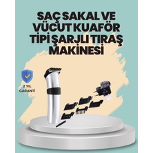 Kont Profesyonel Erkek Tıraş Makinesi – Kablosuz Paslanmaz Bıçaklı ve Tam Aksesuar