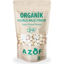 Azof Organik Kavrulmuş Iç Fındık 250 gr Organik Fındık Kraft Paket