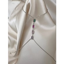 Roha Silver Çelik Renkli Zirkon Taşlı Şahmeran