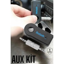 Kablosuz Bluetooth Aux Araç Kiti Siyah Hafıza Kartlı - ALKHBY1198-7476