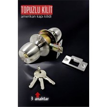 Hsnet Topuzlu Kilit Amerikan Kapı Kilit Buton Set - ALKHBY5873-3173