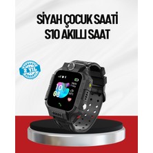 S10 Akıllı Çocuk Saati Siyah Model Çift Yönlü Konuşma ve Sos - ALKHBY6873-9985