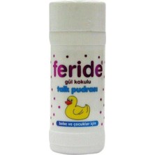 Feride 75 gr Bebek Pudrası Gül Kokulu, Hijyenik ve Cilt Ferahlatıcı Özellikte