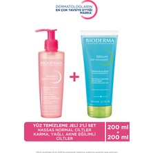 Bioderma Hassas ve Normal Ciltler - Karma - Yağlı - Akne Eğilimli Ciltler İçin Yüz Temizleme Jeli 2'li Set