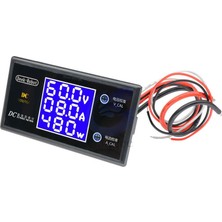 Emay Center Dc 0-100V 10A Digital Voltmetre Ampermetre ve Wattmetre Deekrobot 0-1000W Mavi LCD