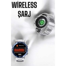 Akıllı Saat Yeni Nesil 2024 Model Metal Kordonlu Bluetooth Bağlantılı - ALKHBY3437-9182