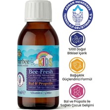 Harbee Bee-Fresh Kids Çocuklar İçin Propolisli Şurup - Bal, Kara Mürver, C Vitamini & Çinko 150 ml