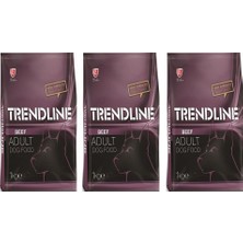 Trendline 1 kg Biftekli Yetişkin Köpek Maması İçin Biftek Protein Kaynağı ile Besleyici Formül