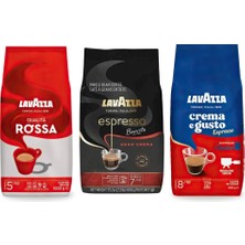 Lavazza Crema E Gusto, Qualita Rossa, Espresso Barista Gran Crema Çekirdek Kahve 1 kg | 3'lü Paket