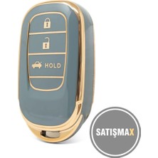 Satışmax Yeni Honda Civic Crv Hrv Accord Smart Uyumlu Nano Anahtar Kılıfı Gri
