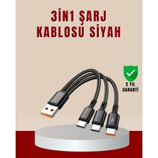 Kont 3’ü 1 Arada Hızlı Şarj Kablosu – Ios Android Type-C Uyumlu