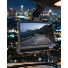 Alkasaz Çift Kameralı Araç Içi Kamera Full Hd 1080P Gece Görüş ve Park Modlu - ALKHBY4997-8096