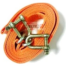 Cekar Store Çeki Halatı 3 Ton (Çekme Halatı) Kumaş Metal Kancalı 3 Metre