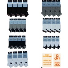 Bolero E-20 (41-45 No) Dikişsiz Erkek Penye Patik Çorap 12'li