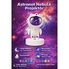 Rose Teknoloji Astronot Yıldız Galaksi Projektör Gece Lambalı Uzaktan Kumandalı Nebula Işık