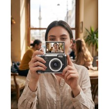 Kont 48 Mp Kompakt Dijital Kamera 4K Video 8x Zoom ve Flip Ekran Selfie Vlog Uyumlu