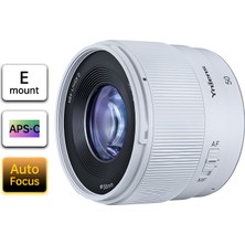 Yongnuo 50MM F/1.8s Da Lite Apsc Otofokus Lens, Beyaz (Sony E)