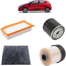Mais Renault Clio 4 4Lü Karbon Filtre Bakım Seti 1.5 Dci 2012-Sonrası KİT1064F