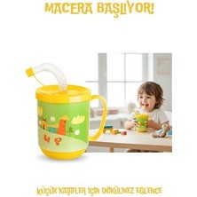 Alkasaz Premium Pipetli Çocuk Bardağı 350 ml -Alıştırma Bardağı ve Suluk  - ALKHBY9802-6559
