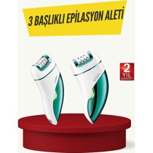 Kont Profesyonel 3 In 1 Epilasyon Cihazı LED Aydınlatmalı Suya Dayanıklı Şarjlı Vgr Epilatör