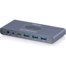 Digitus Ultra Hd 4K@60Hz Kvm Switch 2x1 | HDMI + USB 3.0 + Usb-C | Tek Tuş Geçiş