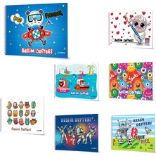 Uninote Çınar Karton Kapak 24x34 cm 15 Yaprak Spiralli Resim Defteri