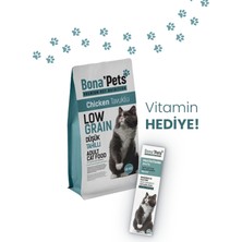 Bona’Pets Premium Pet Nutrition Bona’Pets Premium Düşük Tahıllı Tavuklu Kedi Maması 10 KG Vitamin hediyeli
