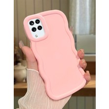 Ucuc Samsung Galaxy A12 Uyumlu Pembe Silikon Kılıf Kamera Korumalı Darbe Emici Tasarım Şık Baskı Kılıf