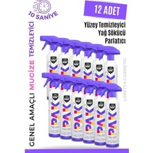 Selsil Pak 12 Li 500 Ml Mucize Köpük Temizleyici Sprey Yağ Sökücü Yüzey Temizleyici Parlat