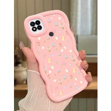 Ucuc Redmi 9C/10A Uyumlu Pembe Silikon Kılıf Kamera Korumalı Darbe Emici Tasarım Şık Baskı Kılıf