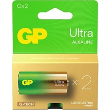Gp G-Tech LR14 Orta Boy Ultra Alkalin Pil 2'li Paket GP14AU-U2 C Boy