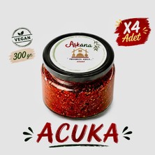 Aşkana Acuka 300g x 4 Adet - Karadeniz Usulü Ev Yapımı Katkısız Cevizli Kahvaltılık Sos Ekonomik Paket