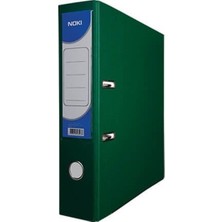 Noki Koyu Yeşil Dar Ölçü Sert Kapaklı Büro Klasörü – Paslanmaz Mekanizma, Tekli Paket