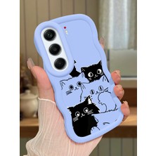 Ucuc Tecno Camon 40(Cm5) Uyumlu Mavi Silikon Kılıf Kamera Korumalı Darbe Emici Tasarım Şık Baskı Kılıf