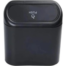 Cekar Store Araba Çöp Kutusu Araç Içi Taşınabilir Kapaklı Organizer Çöp Kovası Itme Kapaklı Kova