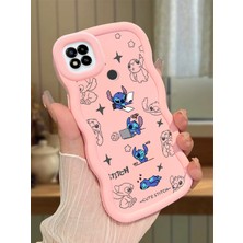 Ucuc Redmi 9C/10A Uyumlu Pembe Silikon Kılıf Kamera Korumalı Darbe Emici Tasarım Şık Baskı Kılıf